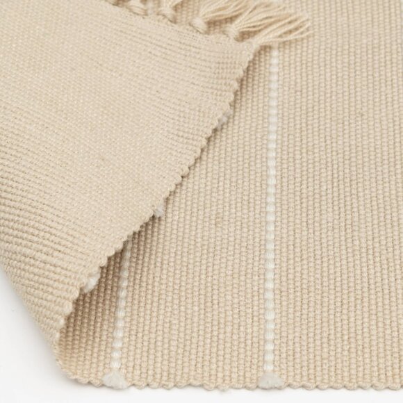 NEW Indoor Outdoor Rug Beige Cream Stripe 24" x 36" by Becky G. & Alejandra Indo - Picture 11 of 16